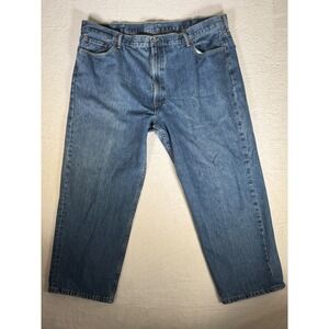 Levi 550 Mens‎ Jeans Blue Wash Relaxed Fit Size 48x29 Everyday wear